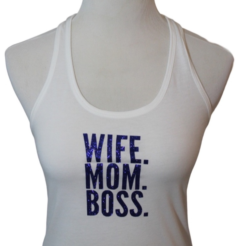WIFE. MOM. BOSS tank